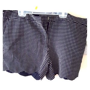 NEW Kenar Ladies Navy Blue Dotted Pattern Shorts